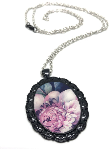 Pink Peony Necklace