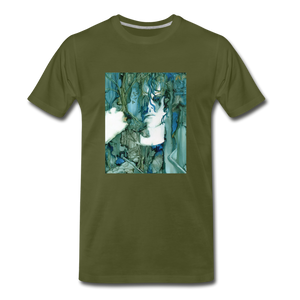 Lovely, Dark and Deep Mens Tee - olive green