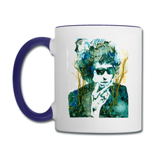 Load image into Gallery viewer, Dylan and Fireflies mug - white/cobalt blue